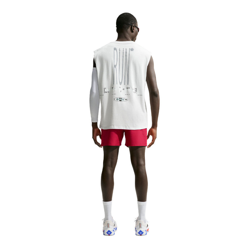 Nike Miler Dri-FIT 5 Inch Brief-Lined Men's Running Shorts - Tough Red/Sport Red/Reflective Silver