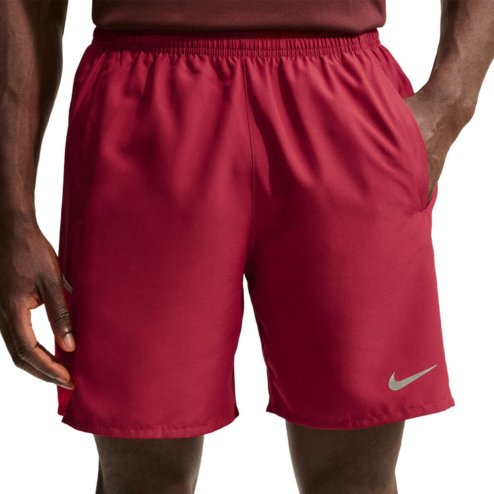 Nike Dri-FIT Miler 7 Inch Brief-Lined Men's Running Shorts - Tough Red/Sport Red/Reflective Silver