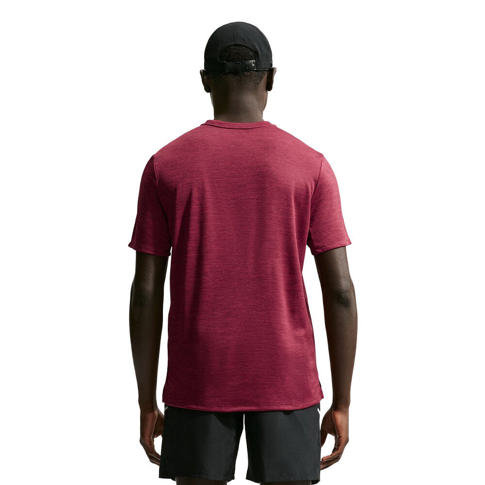 Nike Dri-FIT Miler Men's Running T-Shirt - Tough Red/Mystic Dates/Heather