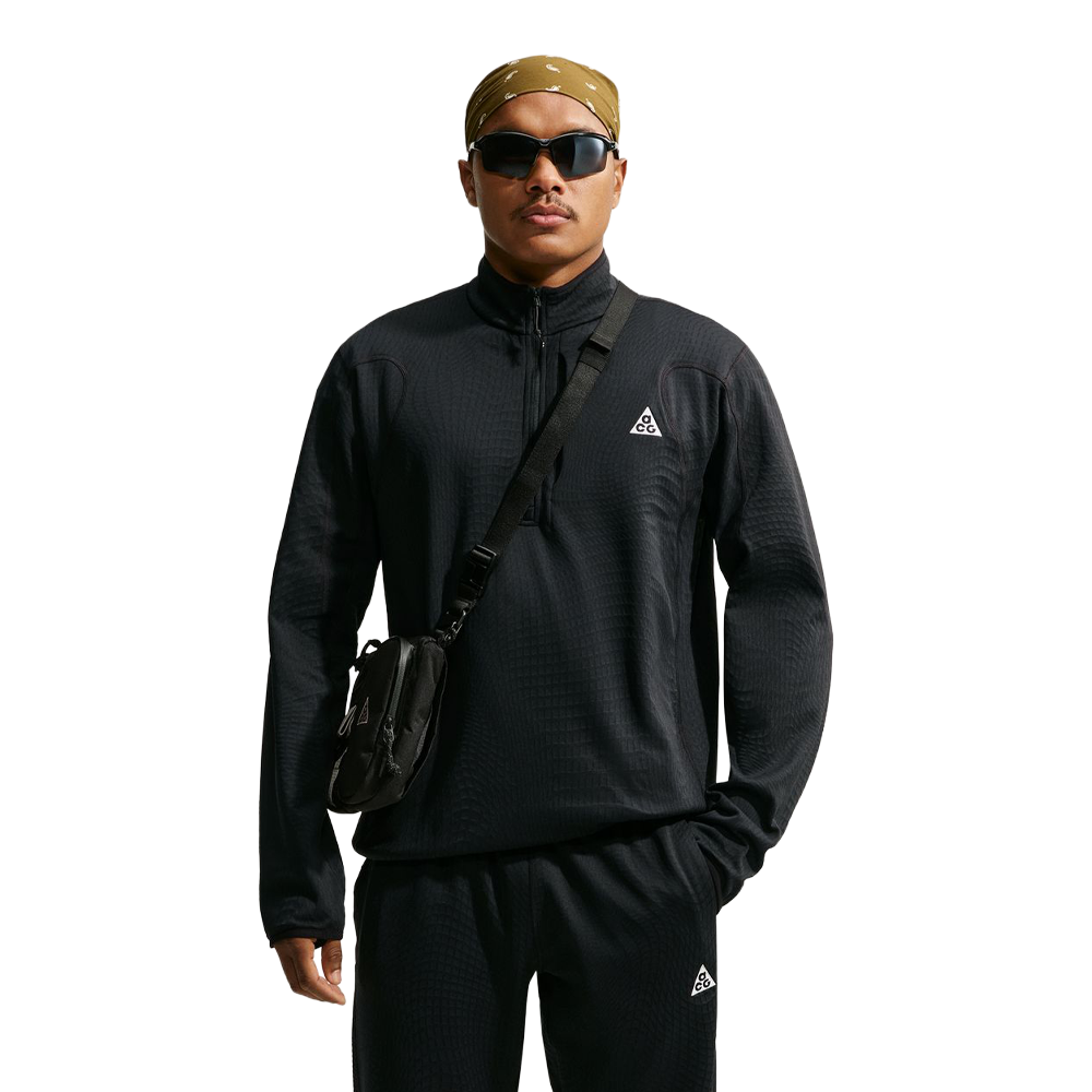 Nike ACG Wolf Grid Therma-FIT Half-Zip Men's Top - Black/Summit White