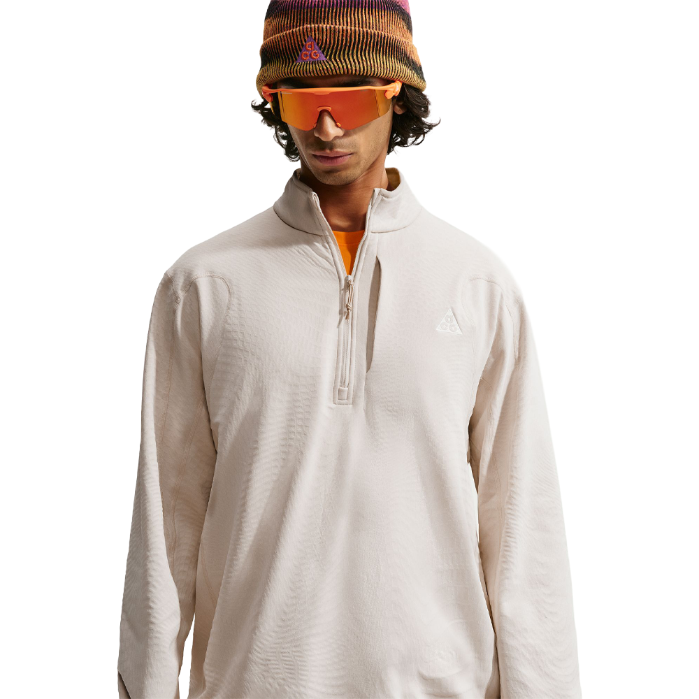 Nike ACG Wolf Grid Therma-FIT Half-Zip Men's Top - Light Orewood Brown/Cream Ii/Summit White