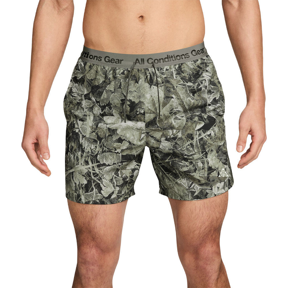 Nike ACG Brief-Lined 6-Inch Men's Trail Running Shorts - Sequoia/Light Army/Summit White