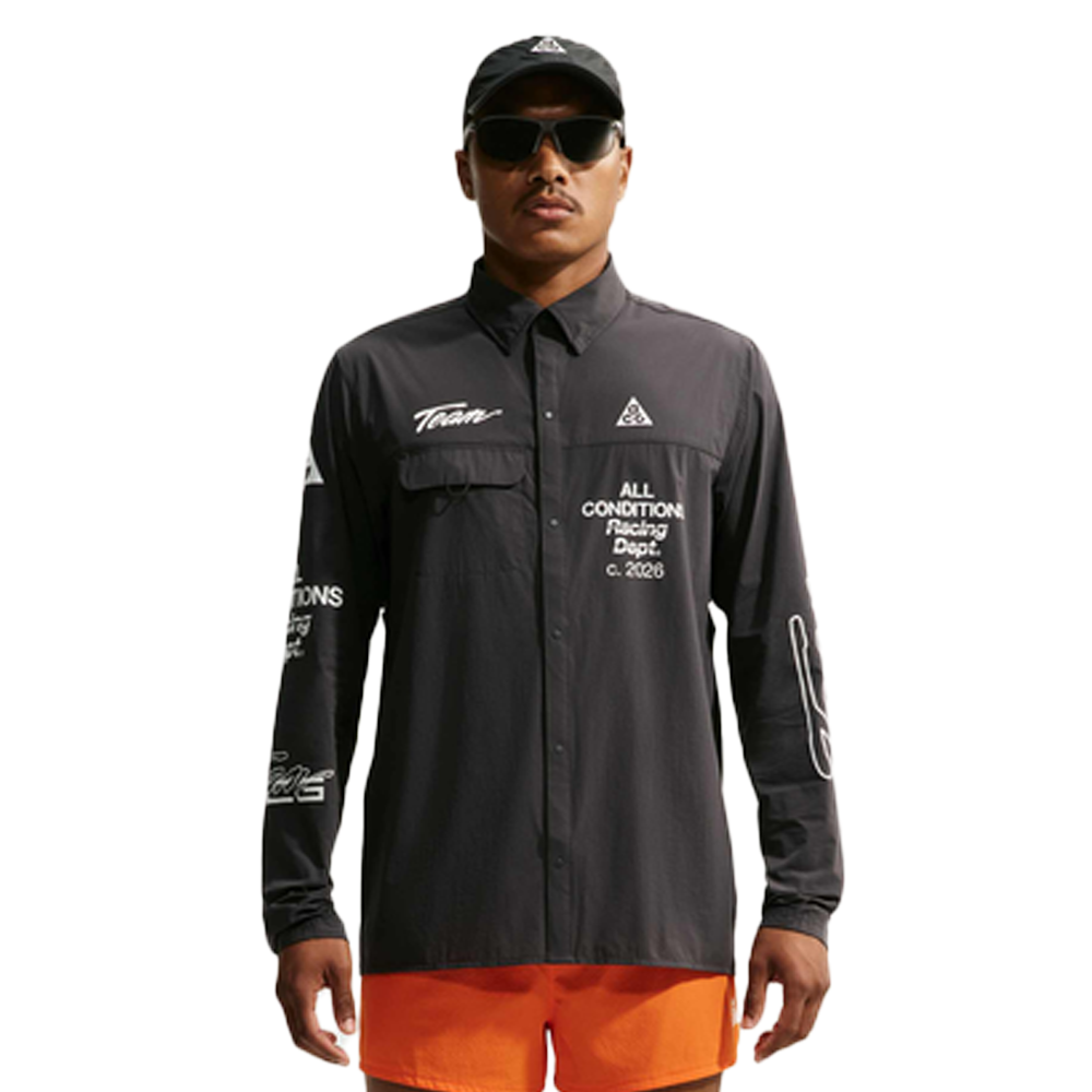 Nike ACG Aireez UV-Resistant Graphic Men's Top - Dark Smoke Grey/White