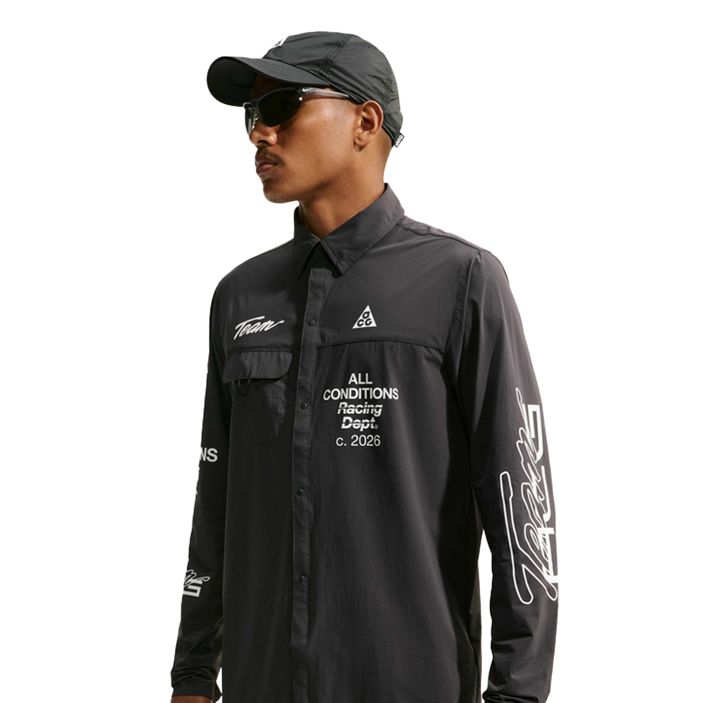 Nike ACG Aireez UV-Resistant Graphic Men's Top - Dark Smoke Grey/White