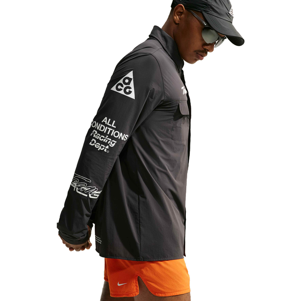 Nike ACG Aireez UV-Resistant Graphic Men's Top - Dark Smoke Grey/White