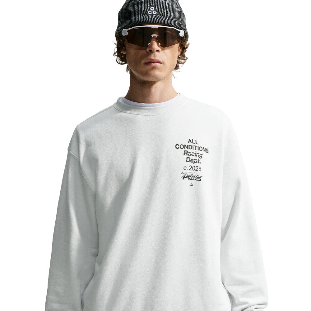 Nike ACG Tuff Fleece Dri-FIT Crew Neck Men's Sweatshirt - Summit White/Black