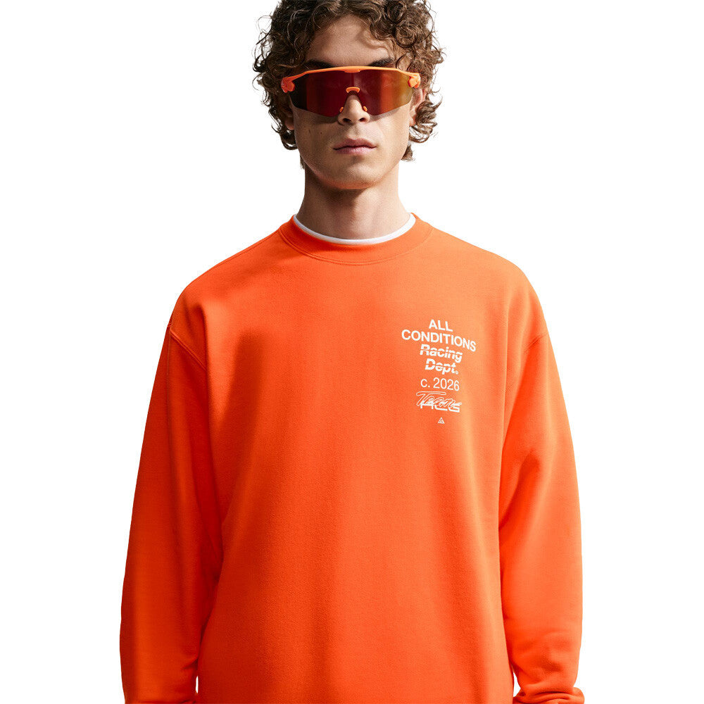 Nike ACG Tuff Fleece Dri-FIT Crew Neck Men's Sweatshirt - Safety Orange/White