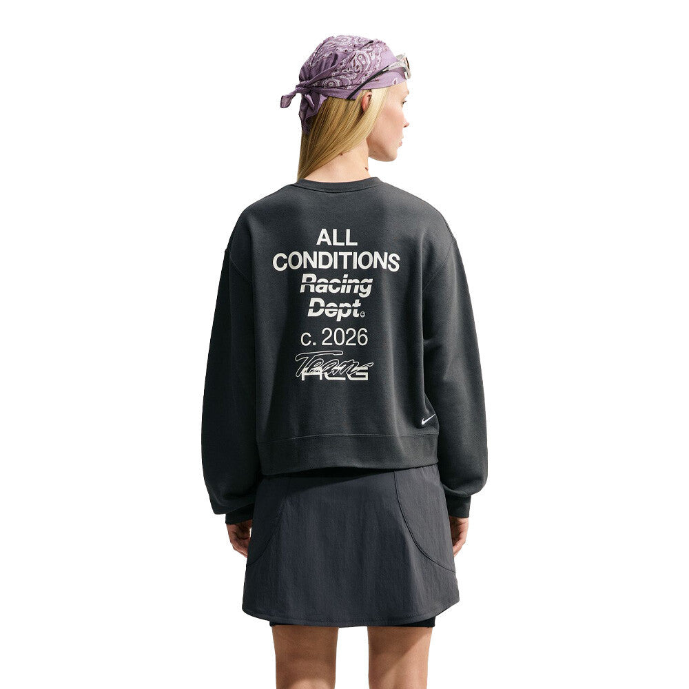 Nike ACG Tuff Fleece Dri-FIT Crew Neck Women's Sweatshirt - Dark Smoke Grey/White