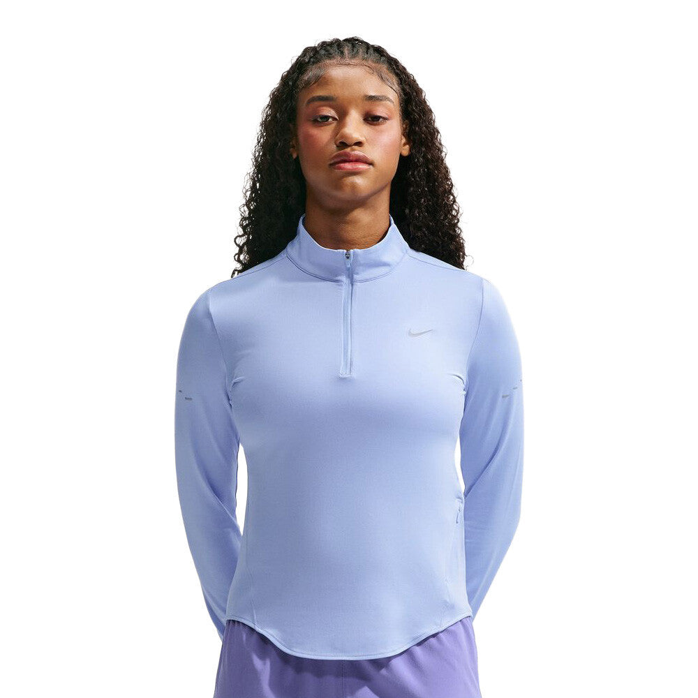 Nike Swift Dri-FIT UV 1/4-Zip Women's Half Zip Top - Aluminium/Reflective Silver