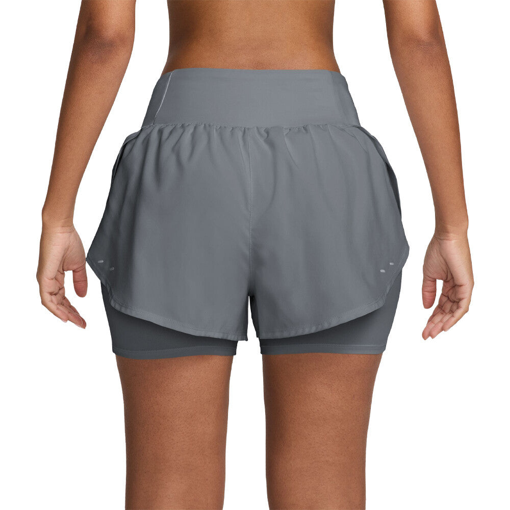 Nike Tempo Flow Dri-FIT 2-in-1 Women's Running Shorts - Cool Grey/Reflective Silver