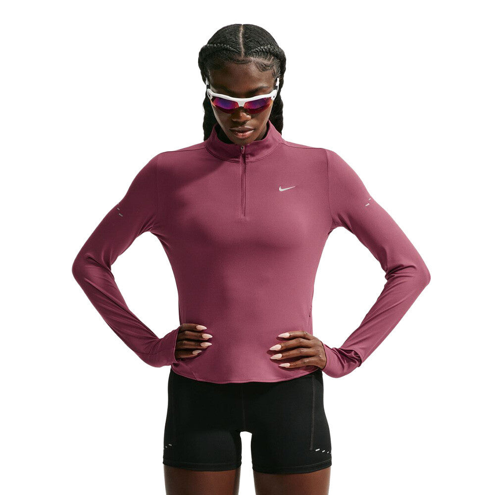 Nike Tempo Dri-FIT 1/4-Zip Women's Half Zip Top - Pink Smoke