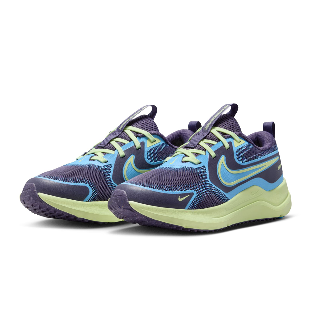 Nike Junior Cosmic Runner Running Shoes - Dark Raisin/Light Liquid Lime/White