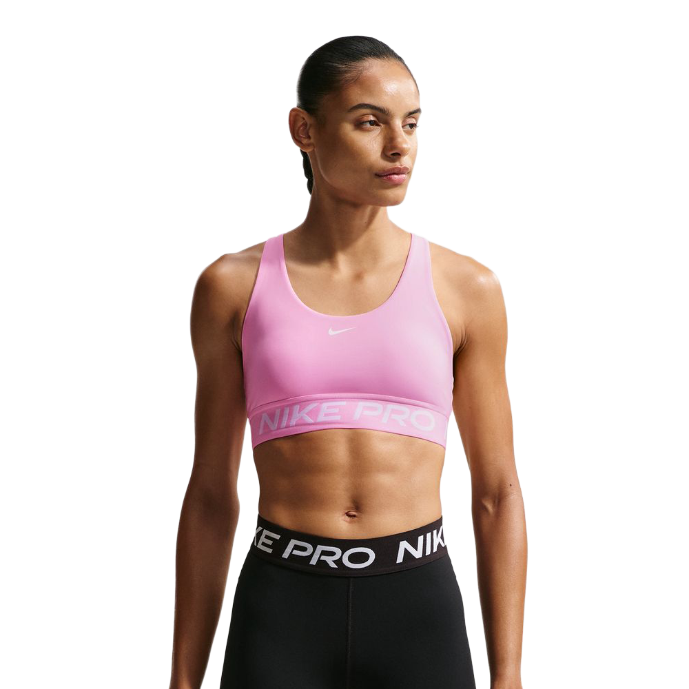 Nike Pro 365 Dri-FIT Light-Support Non-Padded Women's Sports Bra - Pink Rise/White