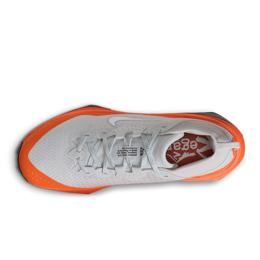 Nike ACG Zegama GORE-TEX Men's Trail Running Shoes - Light Silver/Summit White/Safety Orange