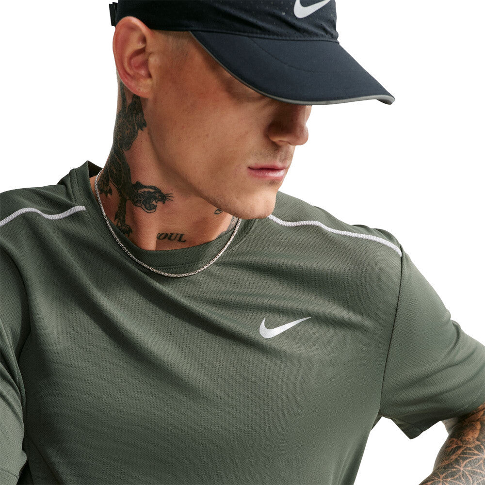 Nike Dri-FIT Miler Men's Running T-Shirt - Camo Green/Mineral Slate