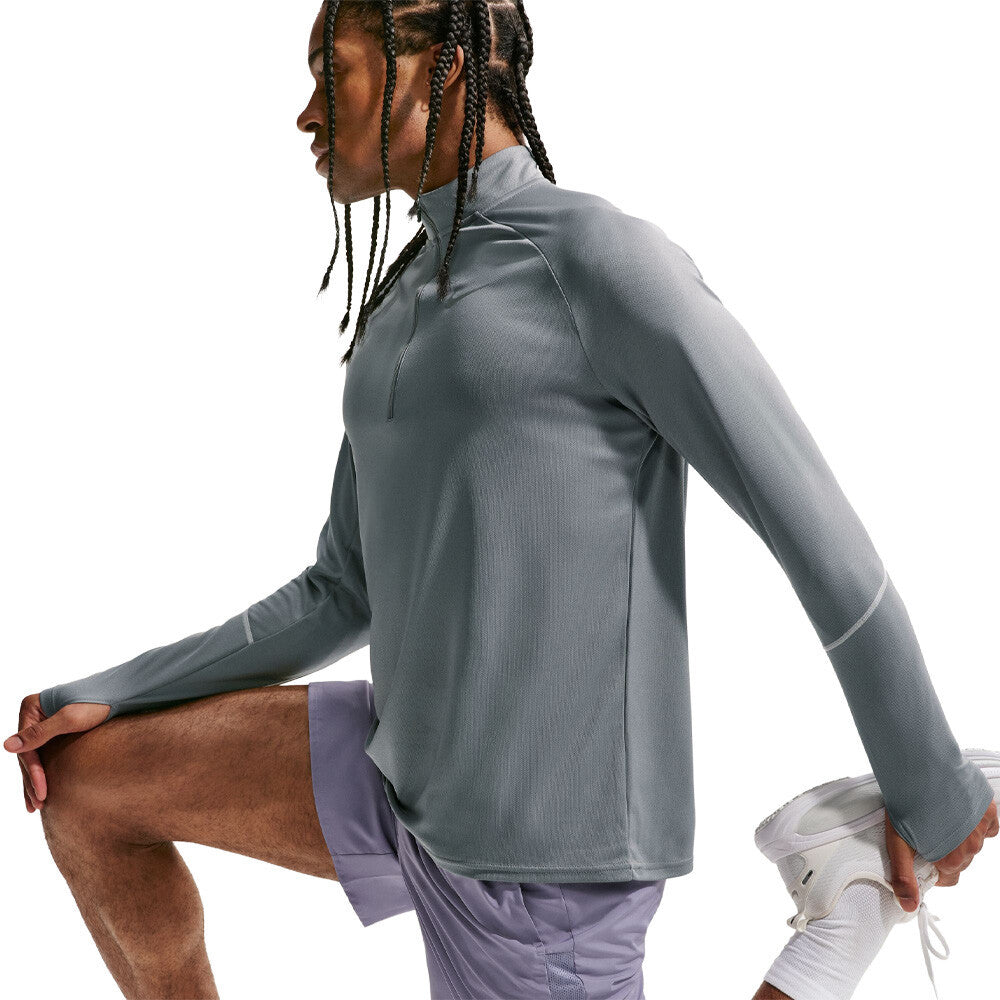 Nike Miler Dri-FIT 1/2 Zip Men's Running Top - Smoke Grey/Iron Grey