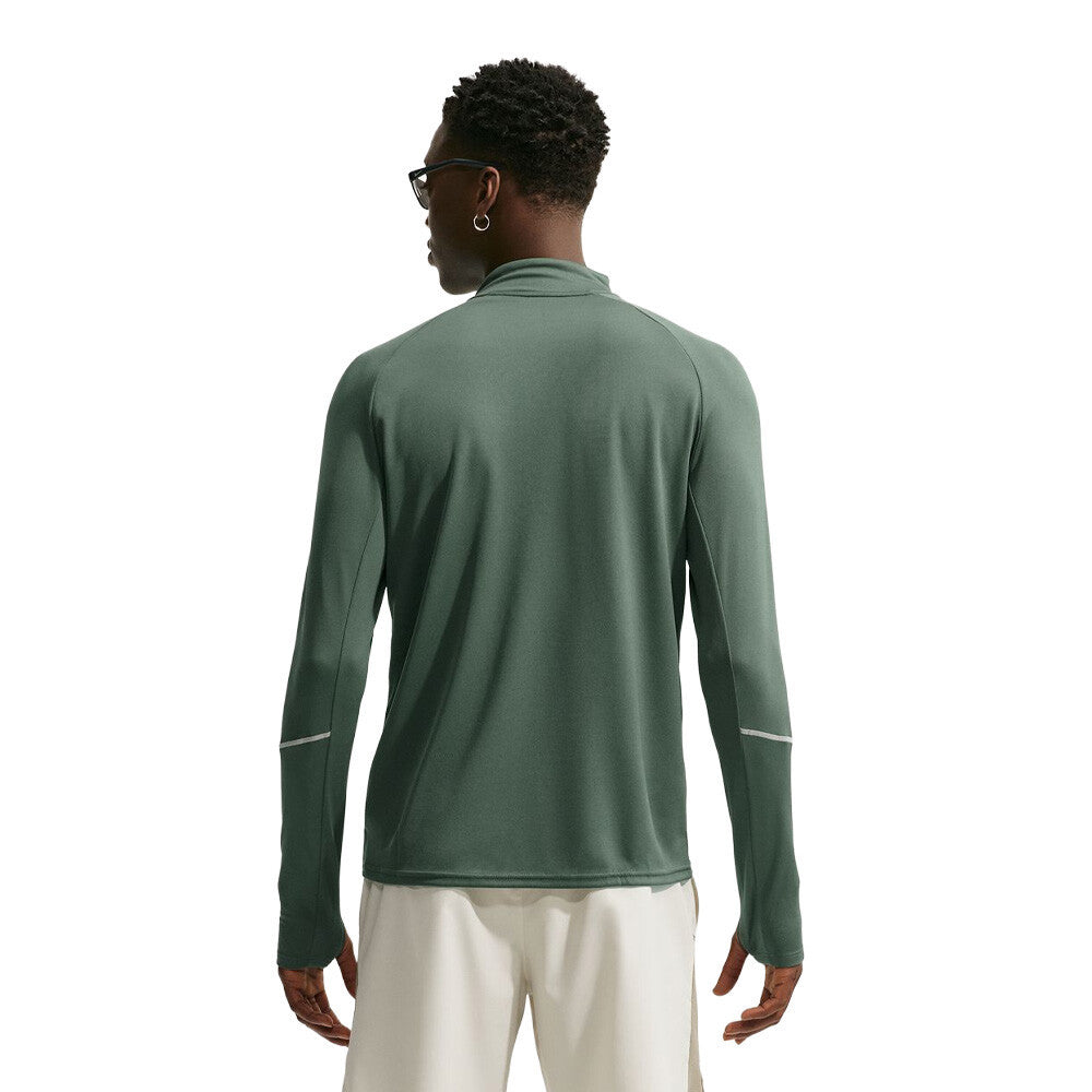 Nike Miler Dri-FIT 1/2 Zip Men's Running Top - Camo Green/Black