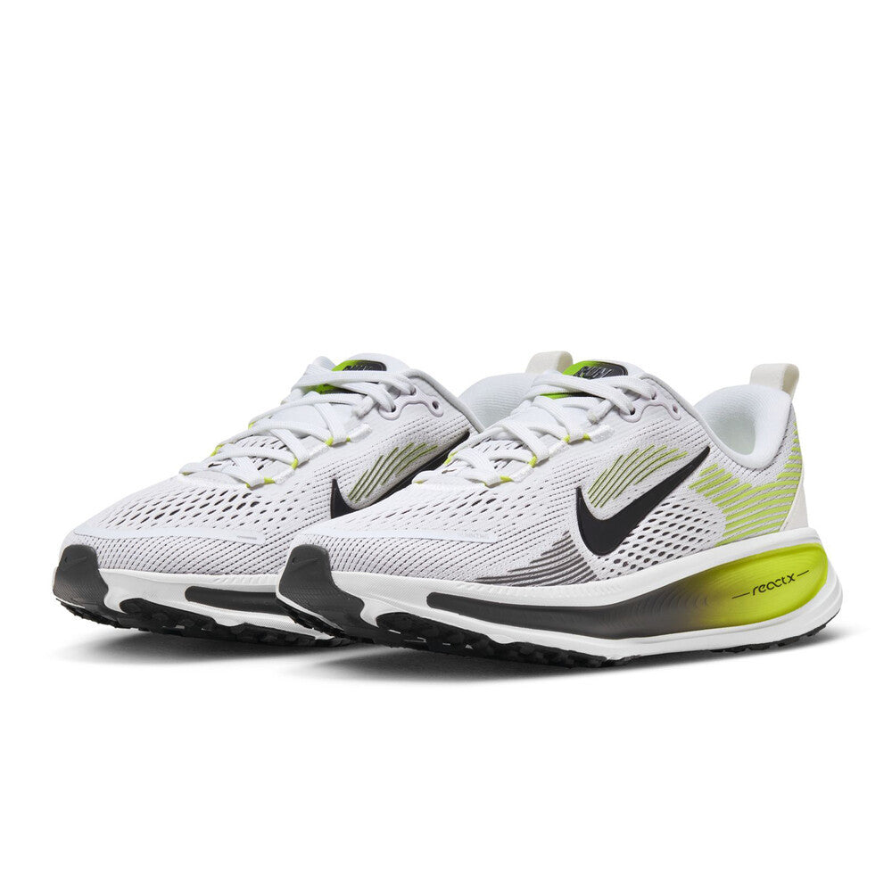 Nike Junior Vomero 18 Running Shoes - White/Lemon Venom/Dark Grey