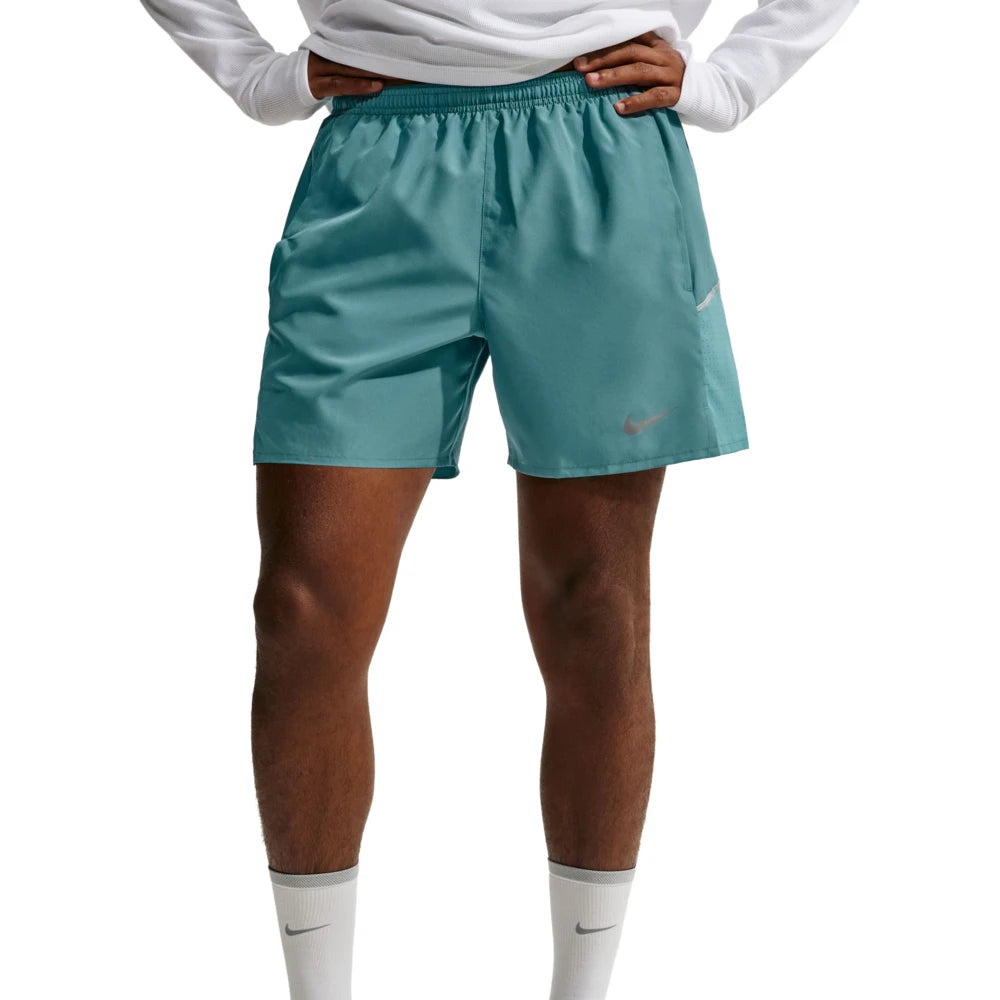 Nike Dri-FIT Miler 5 Inch 2-in-1 Men's Running Shorts - Smokey Blue/Cerulean/Reflective Silver