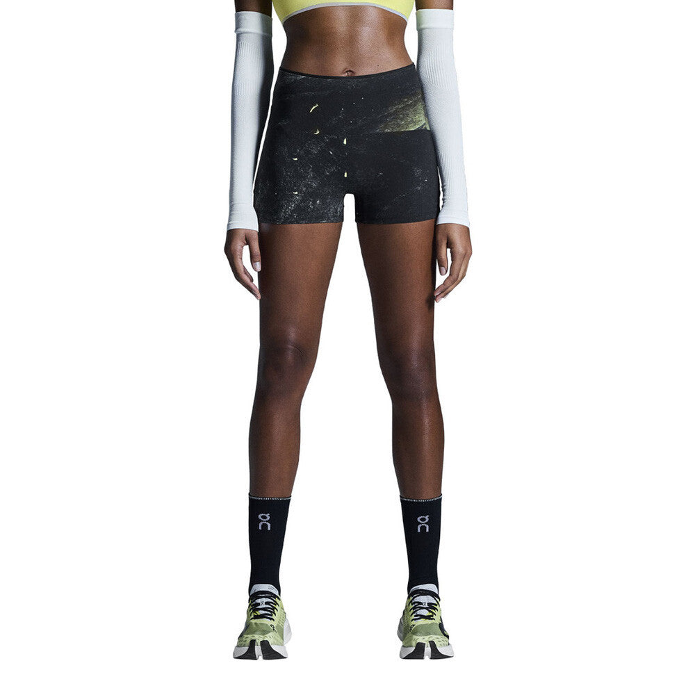 On Race Women's Running Shorts - Black/Limelight