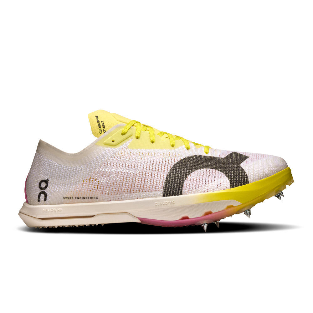 On Cloudspike Citius 2 Men's Running Spikes - White/Raspberry