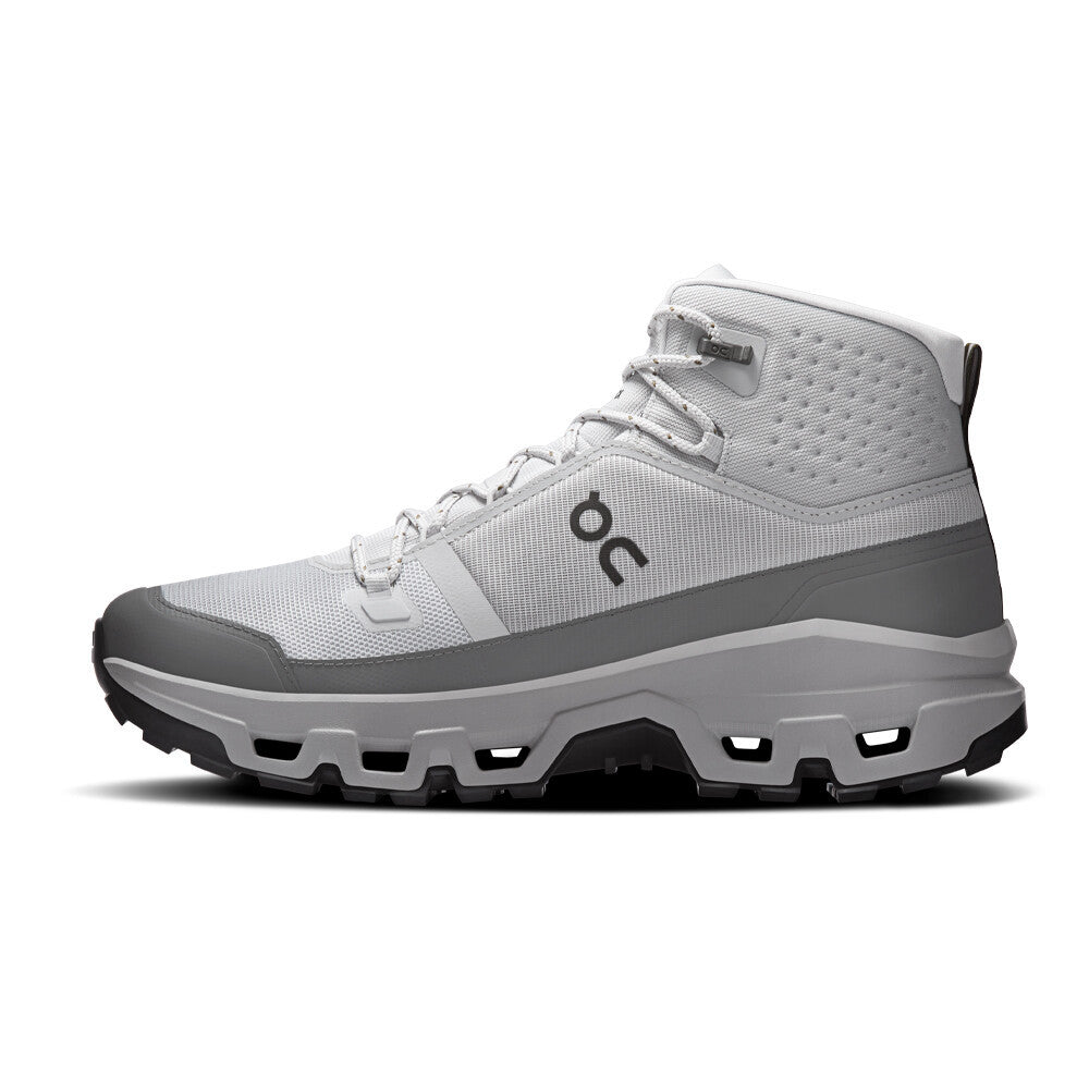 On Cloudrock Mid Waterproof Men's Hiking Shoes - Glacier/Alloy