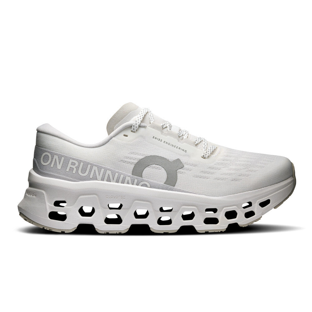 On Cloudmonster 3 Women's Running Shoes - White/Wolf