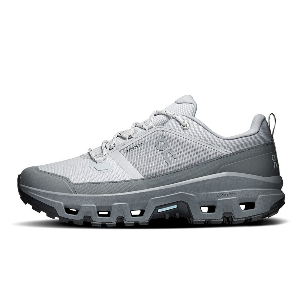 On Cloudrock Low Waterproof Men's Walking Shoes - Glacier/Rock