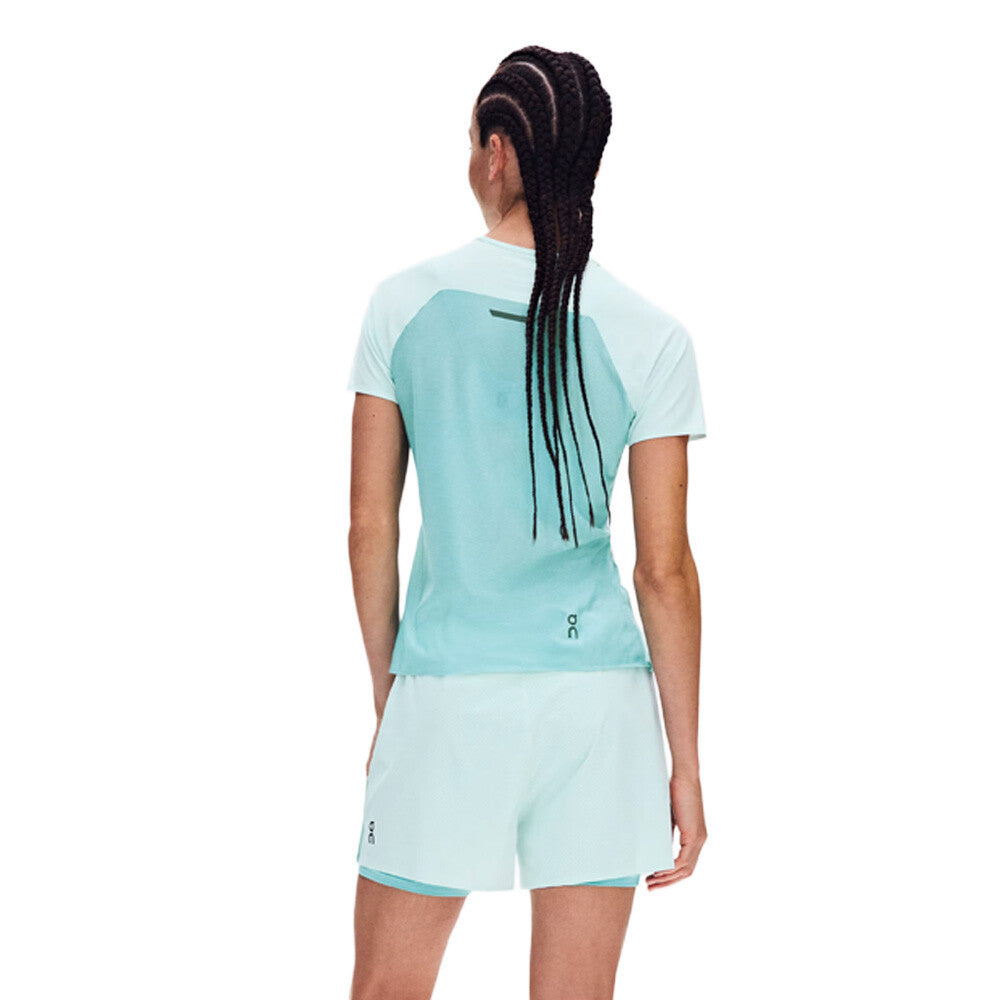 On Performance-T Women's Running T-Shirt - Flurry/Aquamarine
