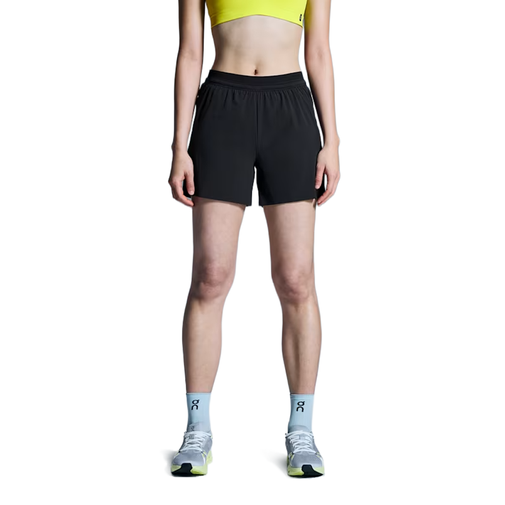 On 5 Inch Performance Women's Running Shorts - Black