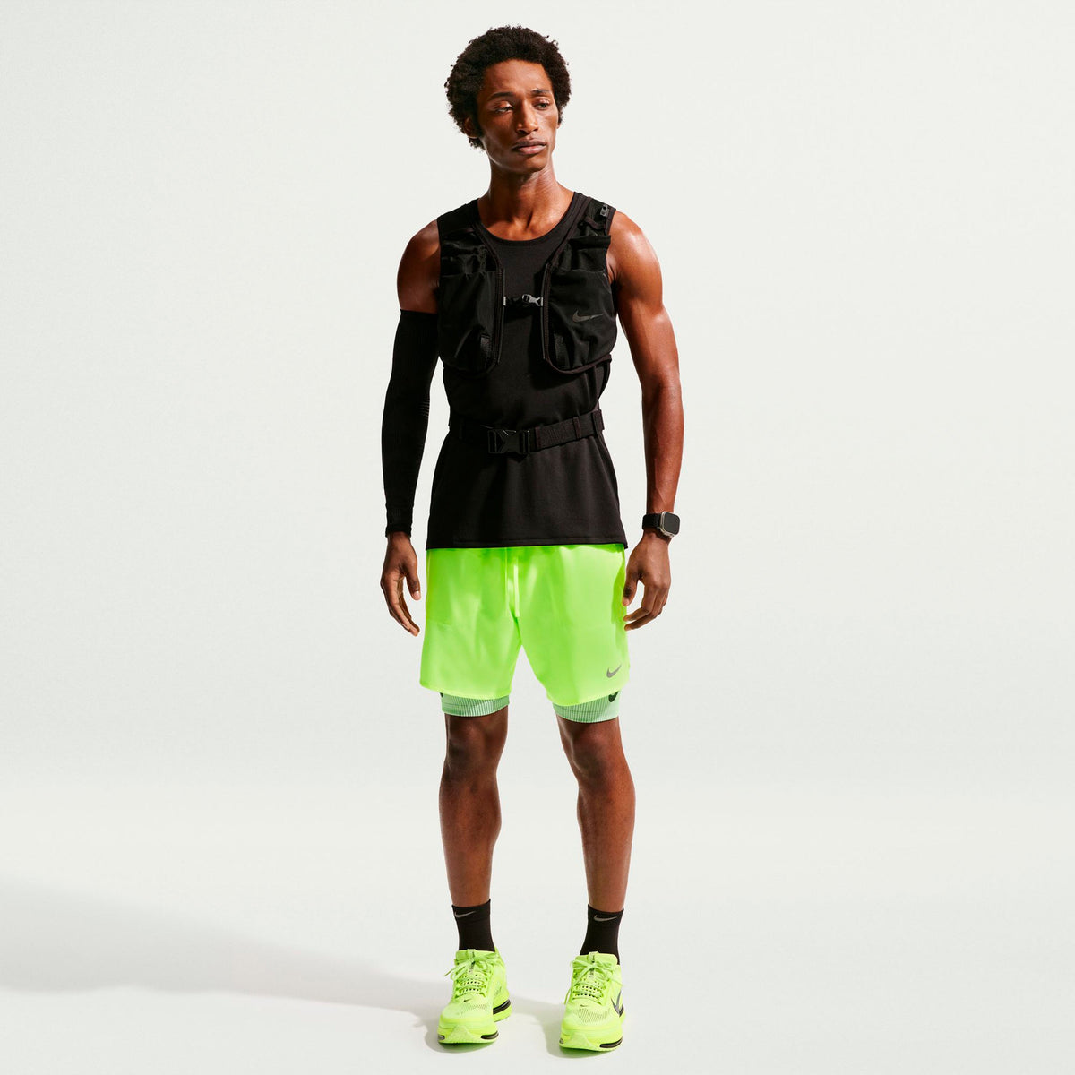 Nike Stride 7in Men's Shorts - Neon Yellow/Silver