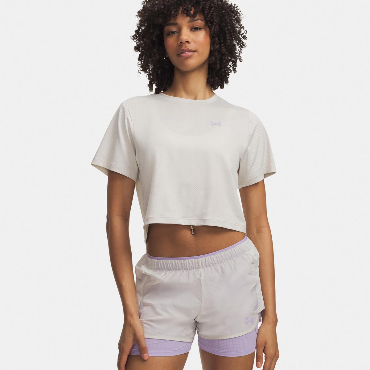 Under Armour Explor Trail Run Graphic Women's Running T-Shirt - White/Violet