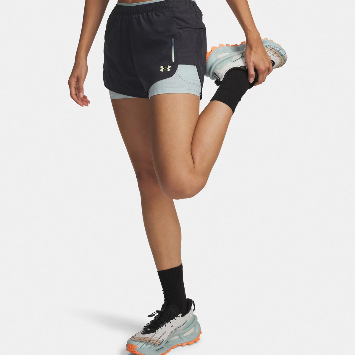 Under Armour Explor Trail Ultra Lined Women's Running Shorts - Anthracite/Blue