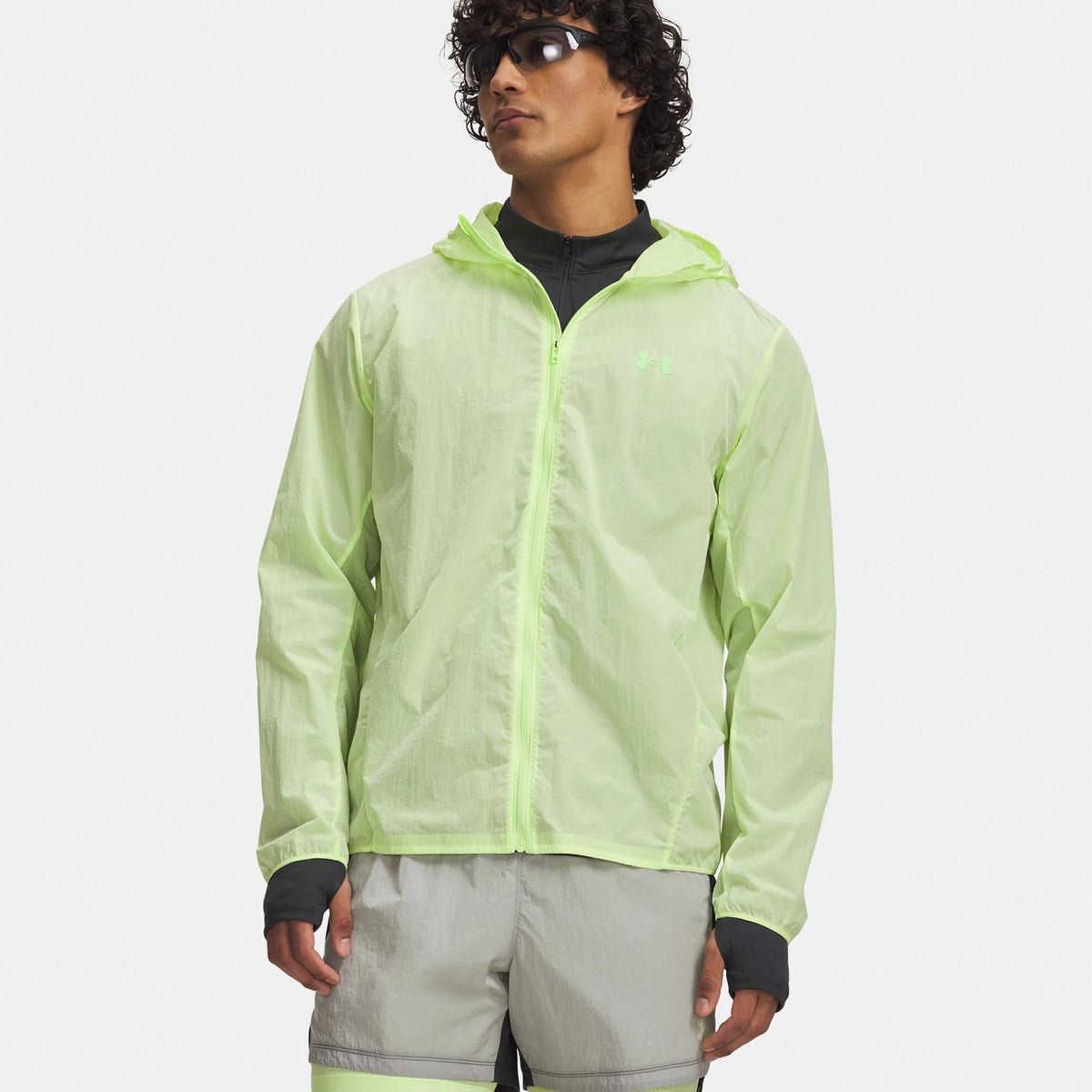 Under Armour Explor Trail Run WindShell Men's Jacket - Light Green/Neon Green