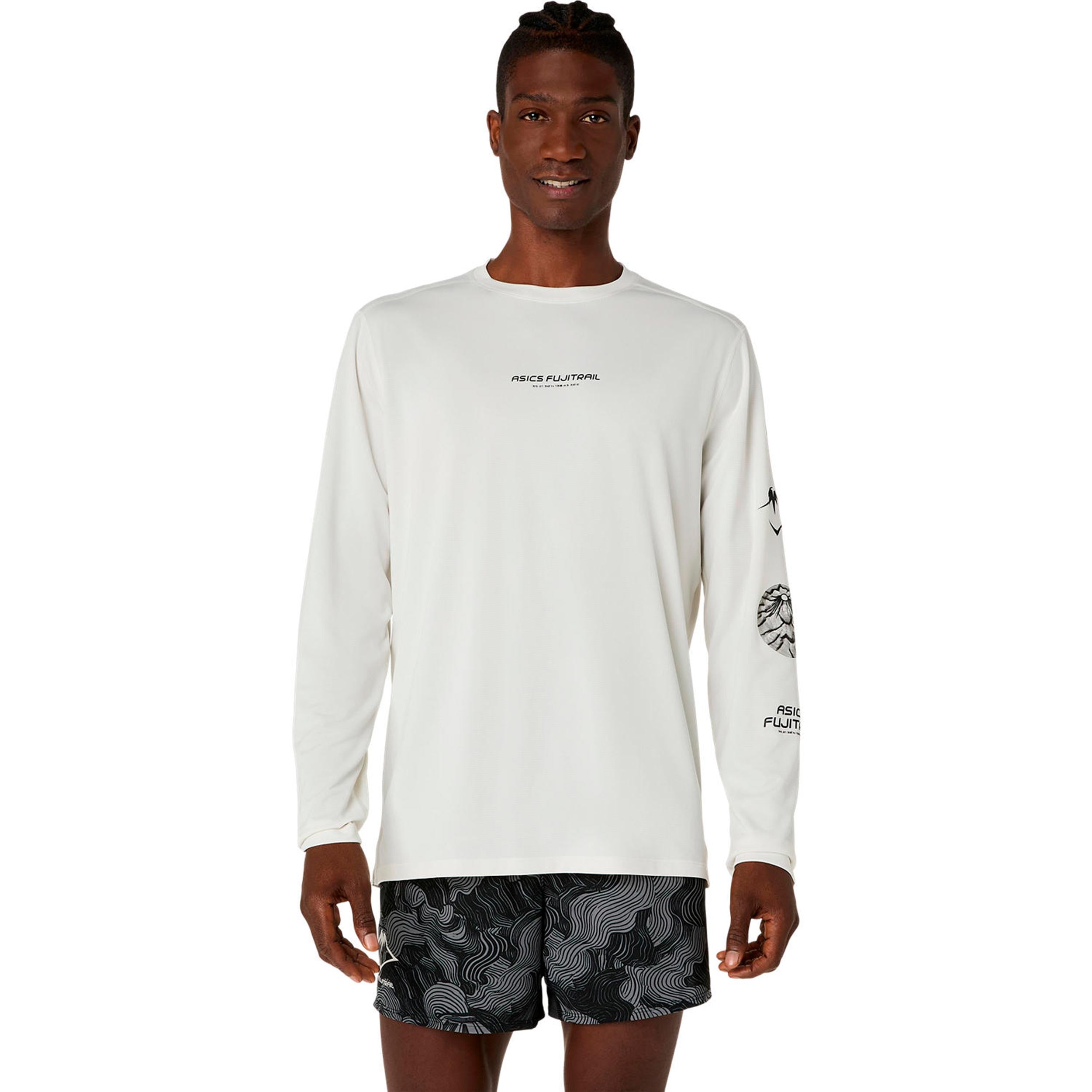 ASICS Fujitrail Logo Running shirt Men - cream