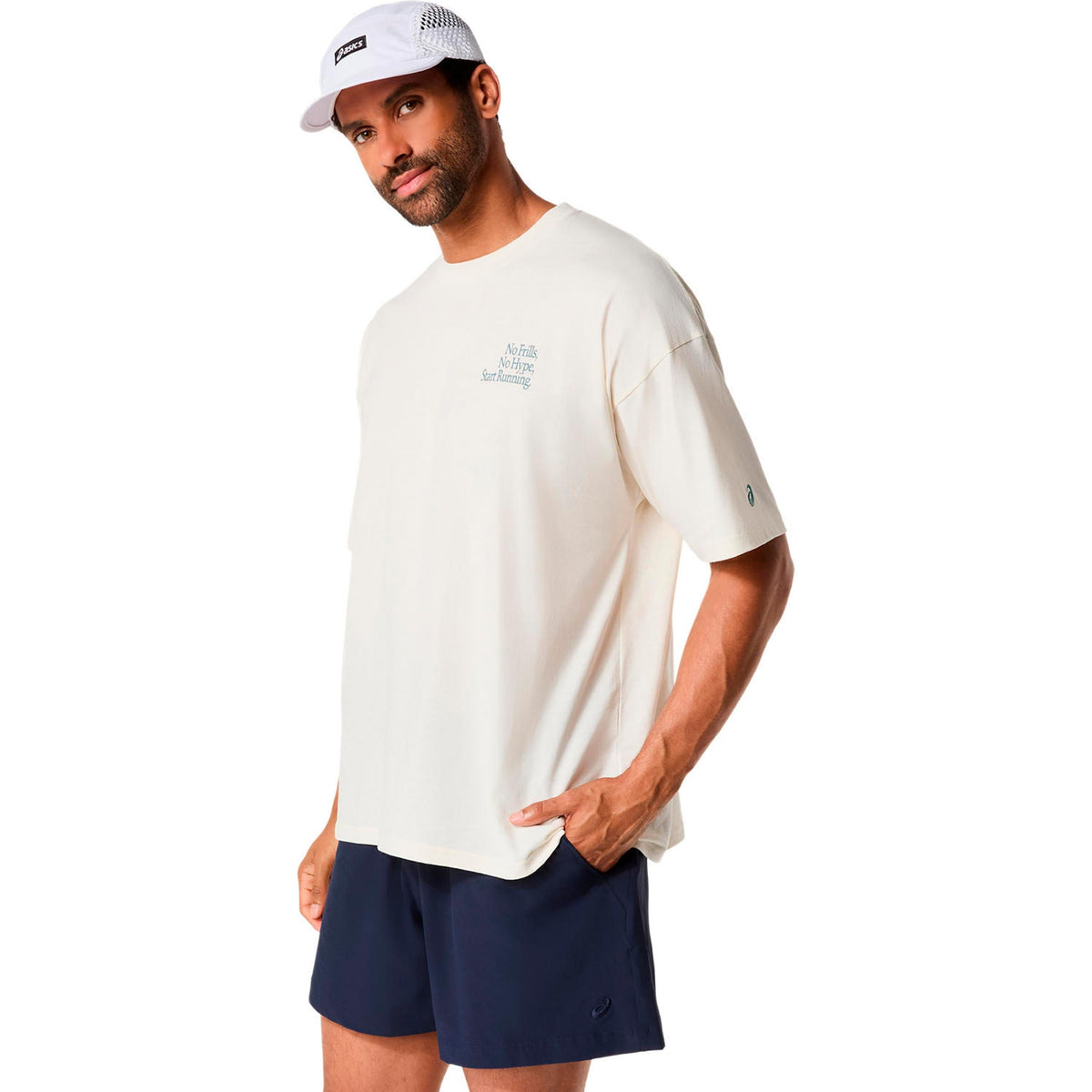 ASICS Runner Message Graphic Relaxed Men's T-Shirt - Cream