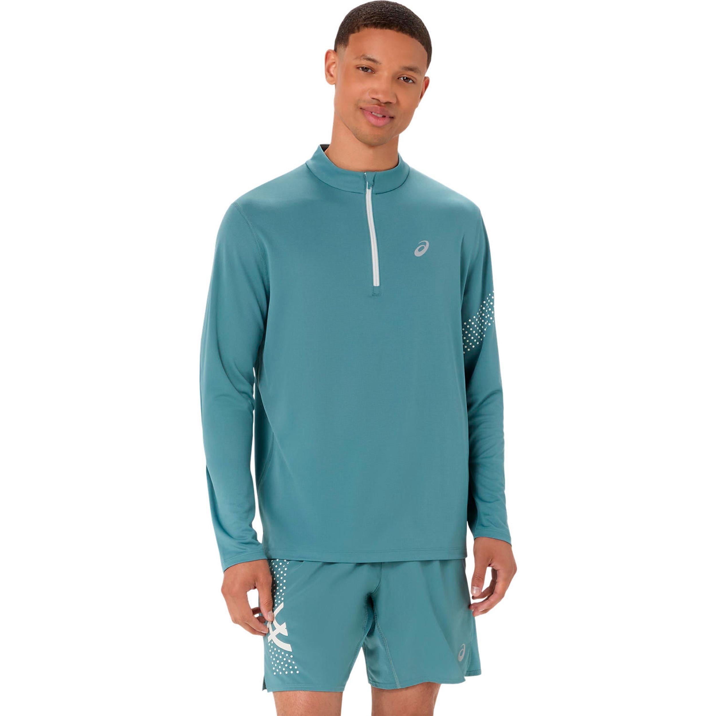 ASICS Icon 1/2 Zip Running shirt Men - turquoise