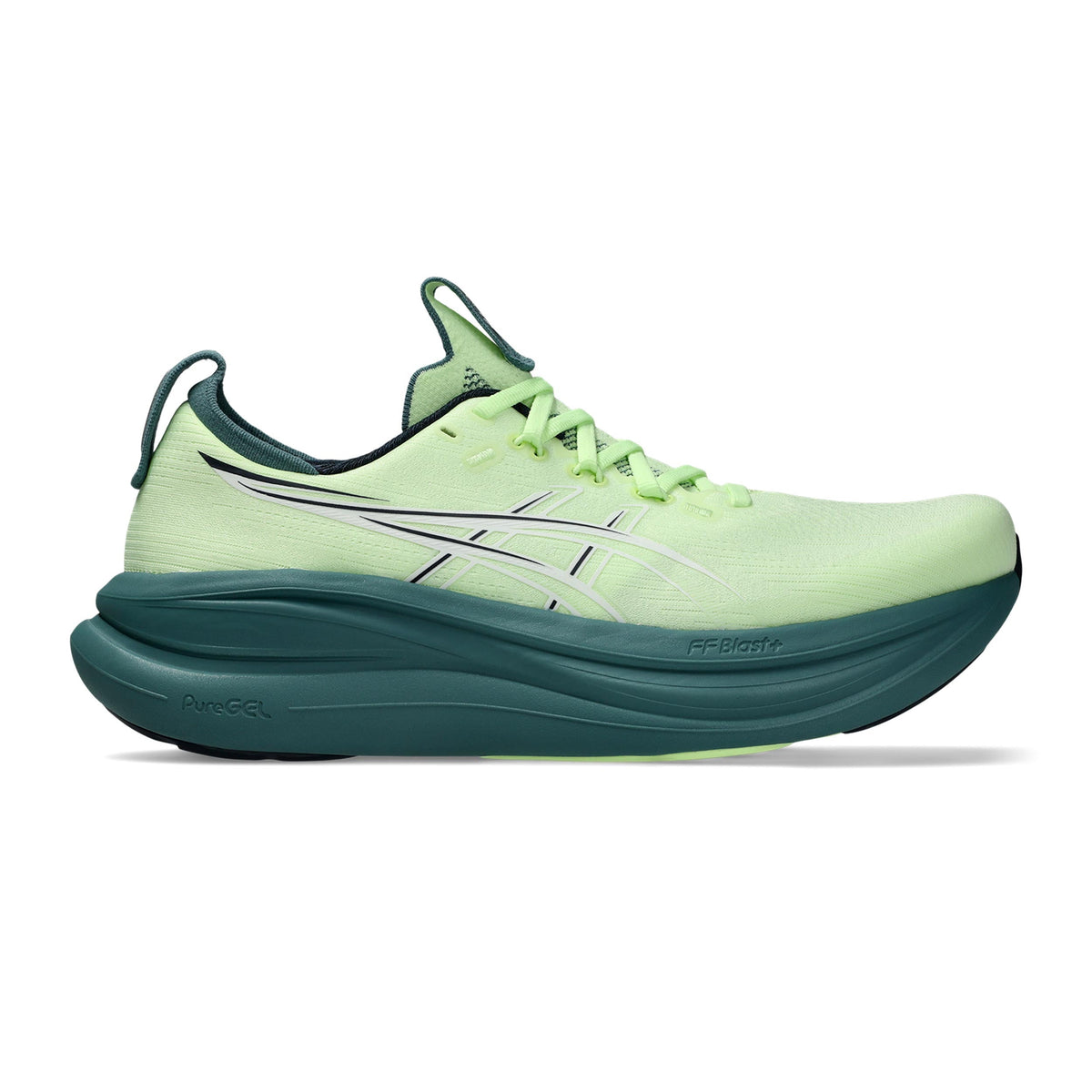 ASICS Gel-Nimbus 28 Men's Running Shoes – Neon Yellow/Turquoise