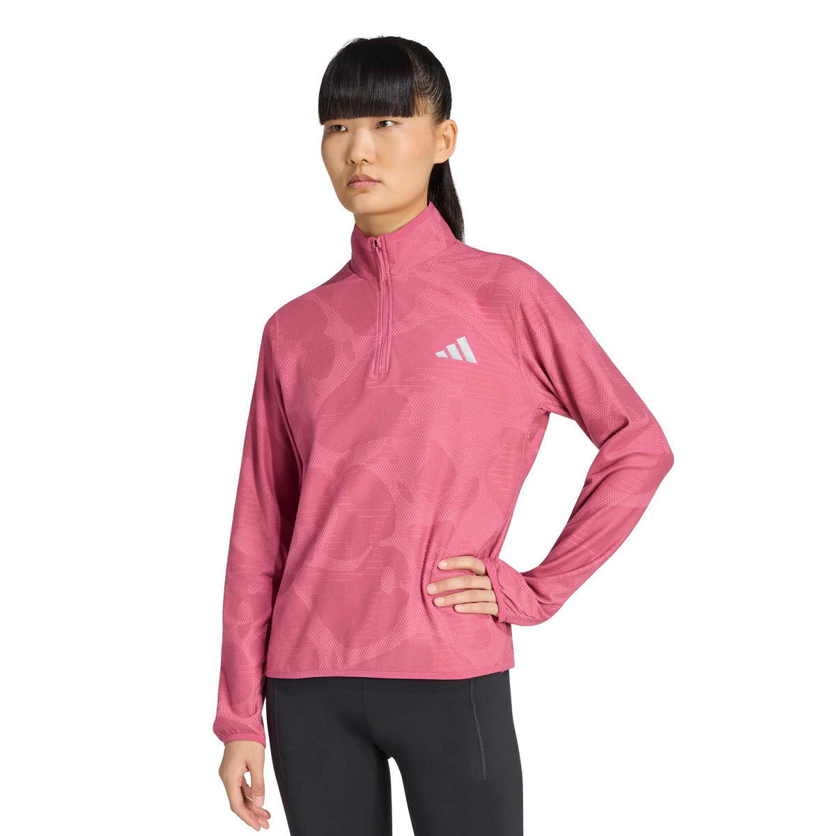 adidas adi365 Climawarm+ Women's Running T-Shirt - Wine Red