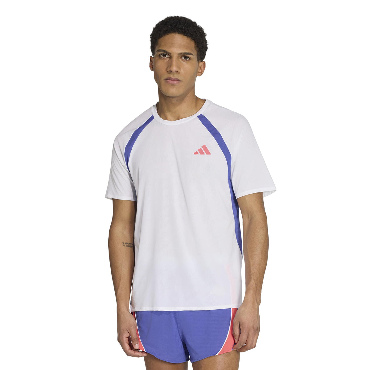 adidas adizero Archive Men's T-Shirt - White/Blue
