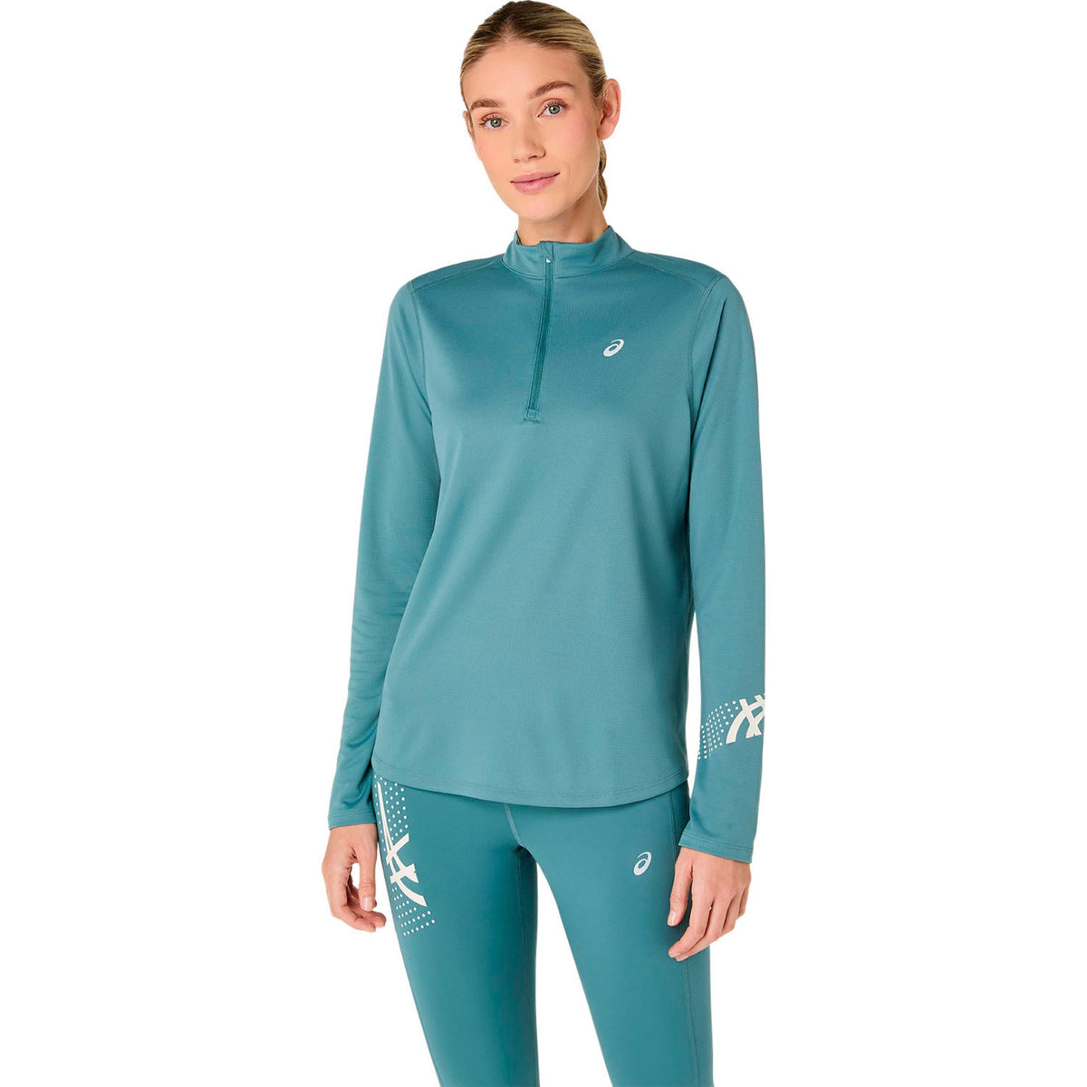 ASICS Icon 1/2 Zip Women's Half Zip Top - Turquoise
