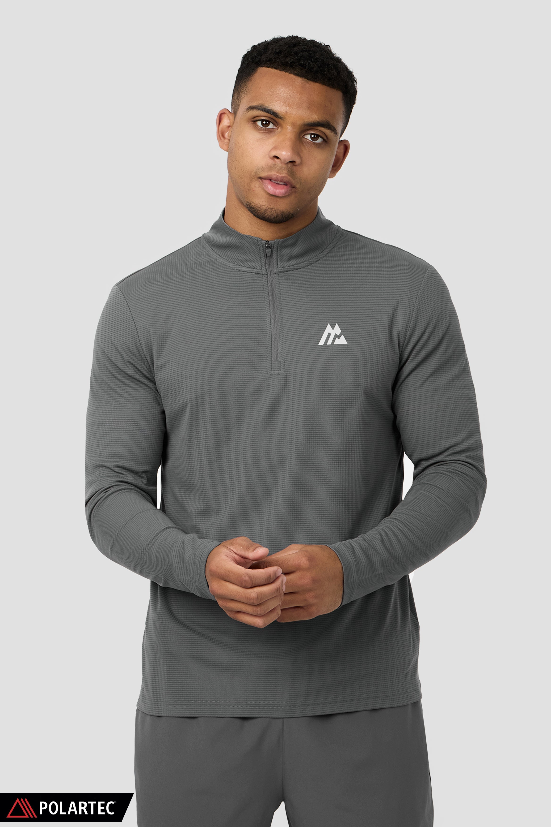 Montirex Peak Gridded Polartec® 1/4 Zip – Grey