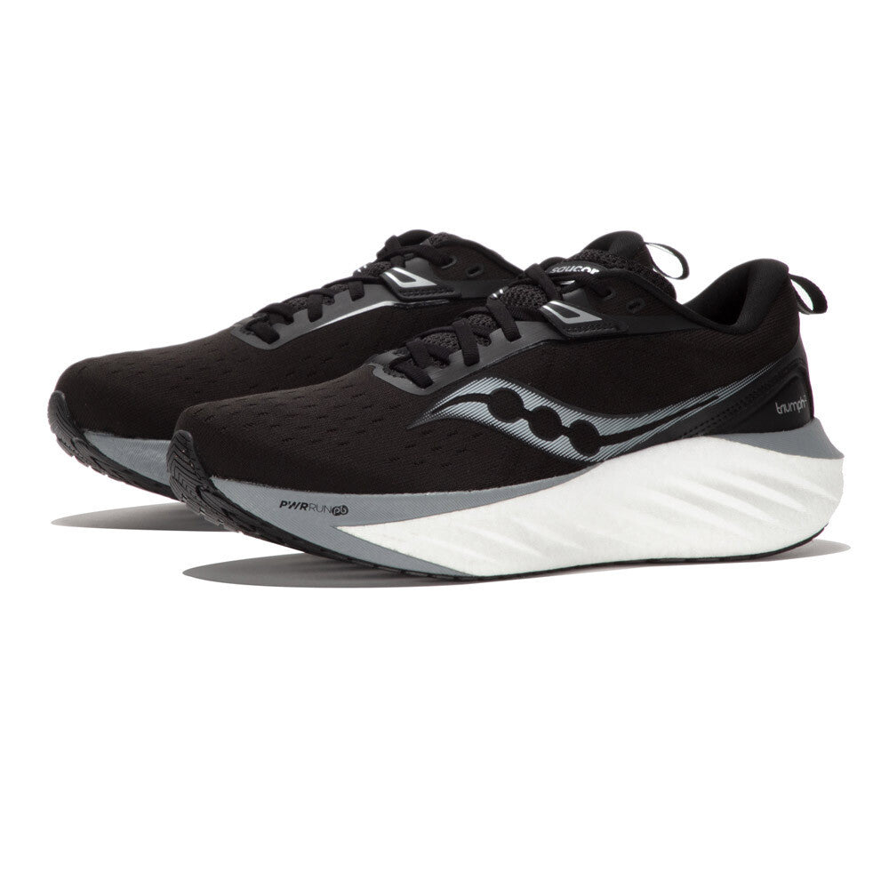 Saucony Triumph 22 Women's Running Shoes (D Width) - Black/White