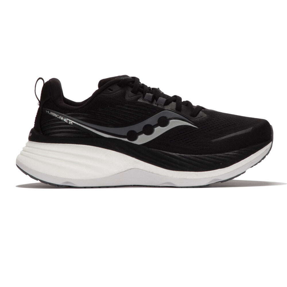Saucony Hurricane 24 Men's Running Shoes (2E Width) - Black/Carbon