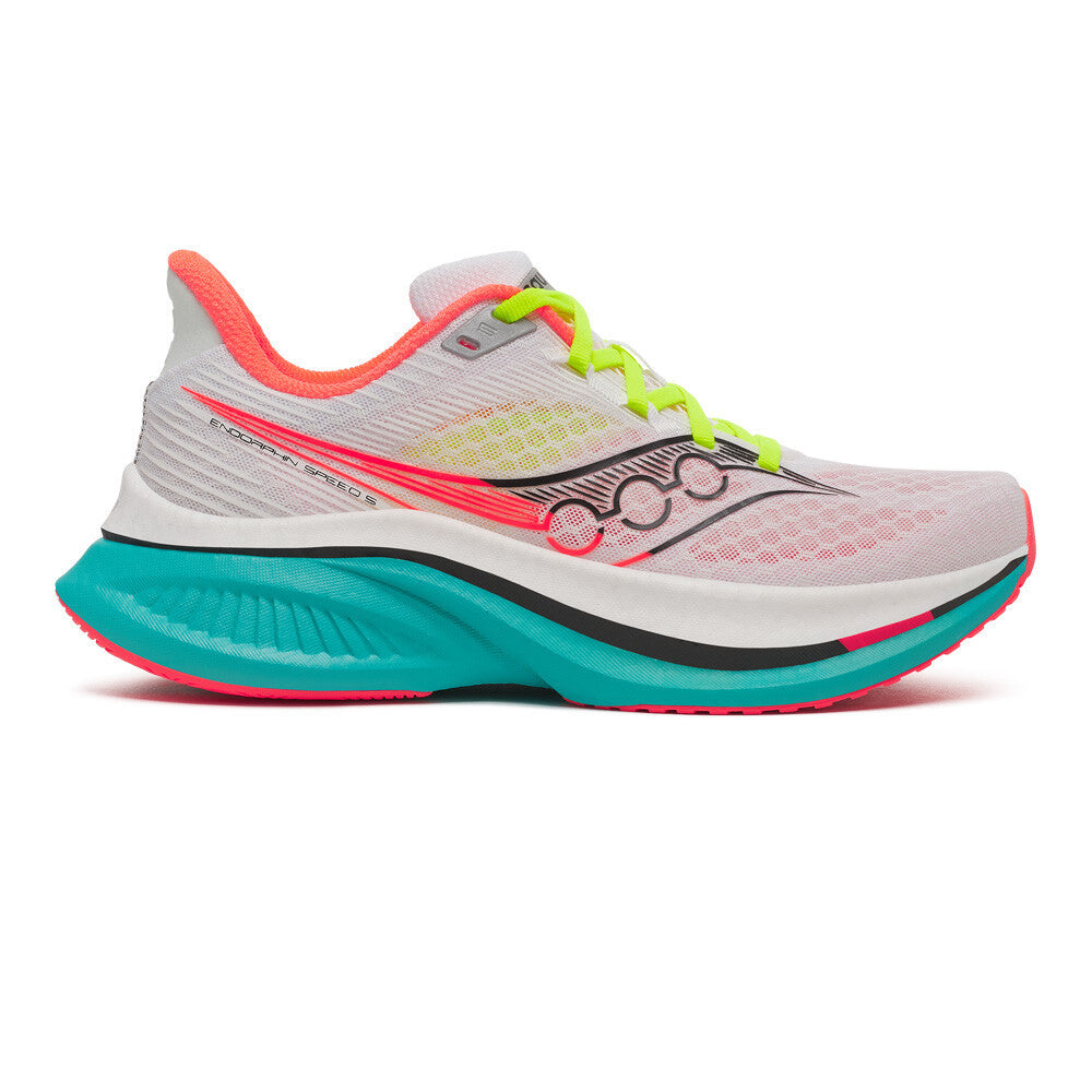 Saucony Endorphin Speed 5 Women's Running Shoes - White/Mutant