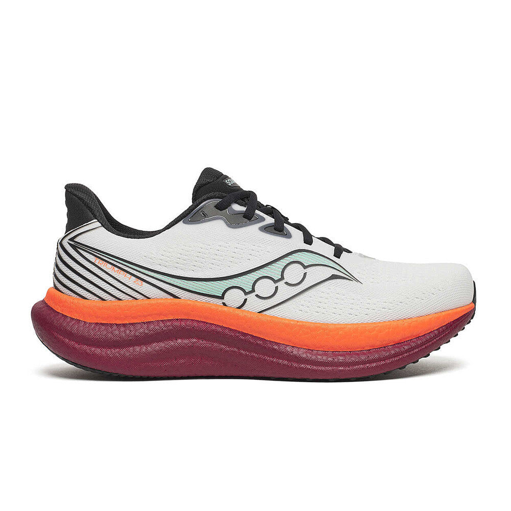 Saucony Triumph 23 Men's Running Shoes - White/Crimson