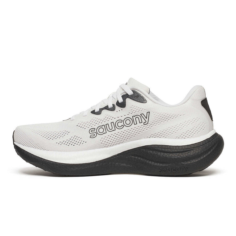 Saucony Ride 19 Men's Running Shoes - White/Black
