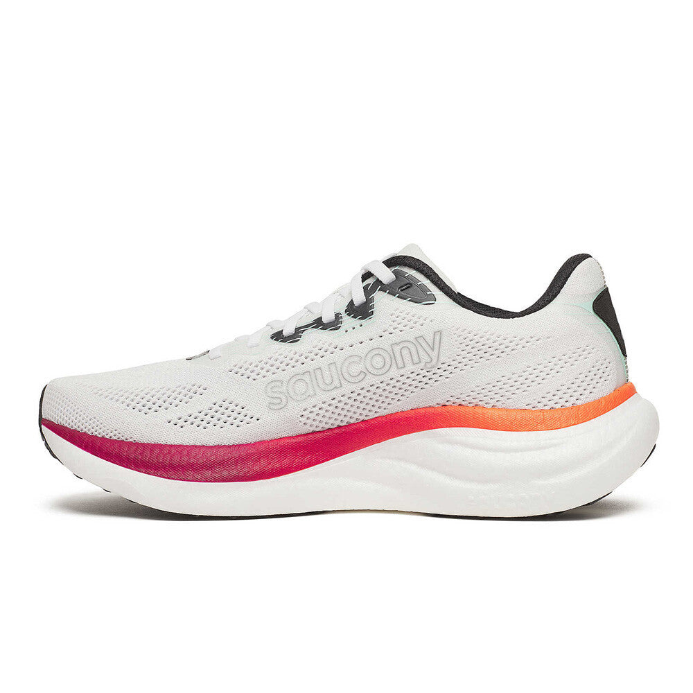 Saucony Ride 19 Men's Running Shoes - White/Crimson