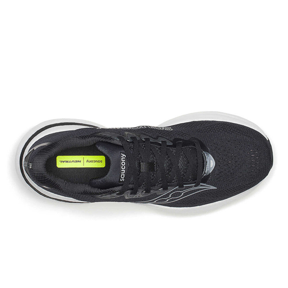Saucony Ride 19 Men's Running Shoes (2E Width) - Black/Silver