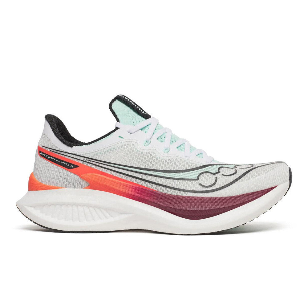 Saucony Endorphin Pro 5 Men's Running Shoes - White/Crimson